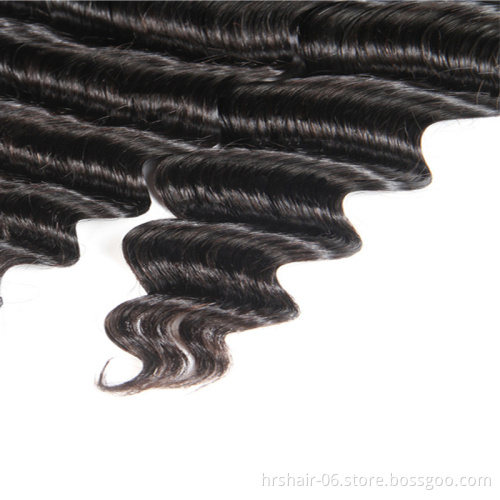 wholesale price wig cuticle aligned  Malaysian  human hair natural black loose deep wave 10A bundles